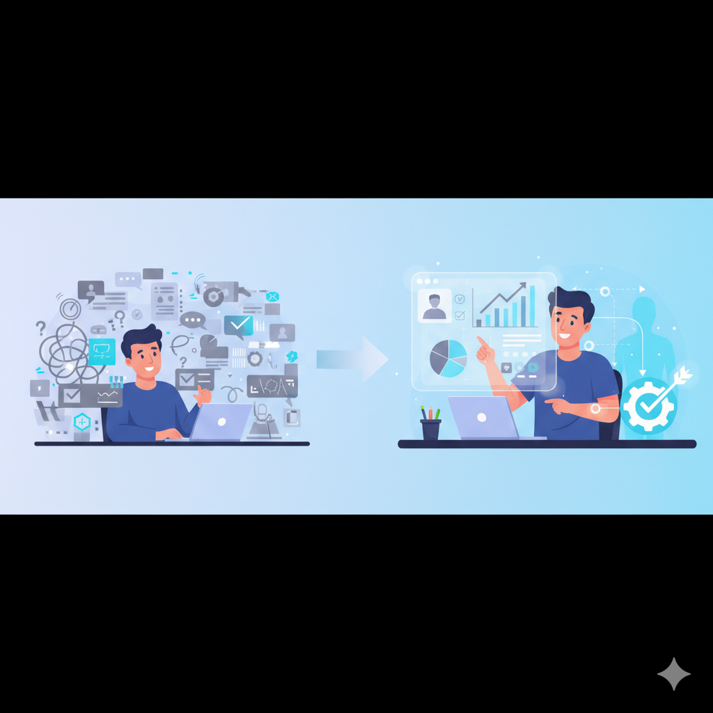 An illustration representing reporting that drives decisions.